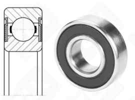 Подшипник 1000099 2RS (6992RS) радиальный шариковый 9-20-6 мм