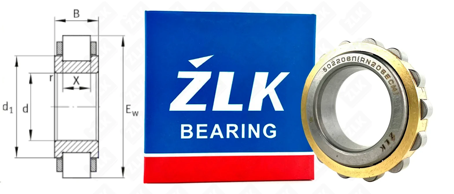 Подшипник роликовый 502206Л (RN206ECM) 30×53.5×19 мм ZLK
