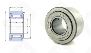 Подшипник NATR15 радиальный игольчатый 15-35-19 мм