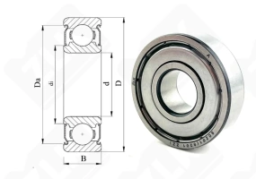 Подшипник 80201 (6201ZZ) радиальный шариковый 12-32-10 мм