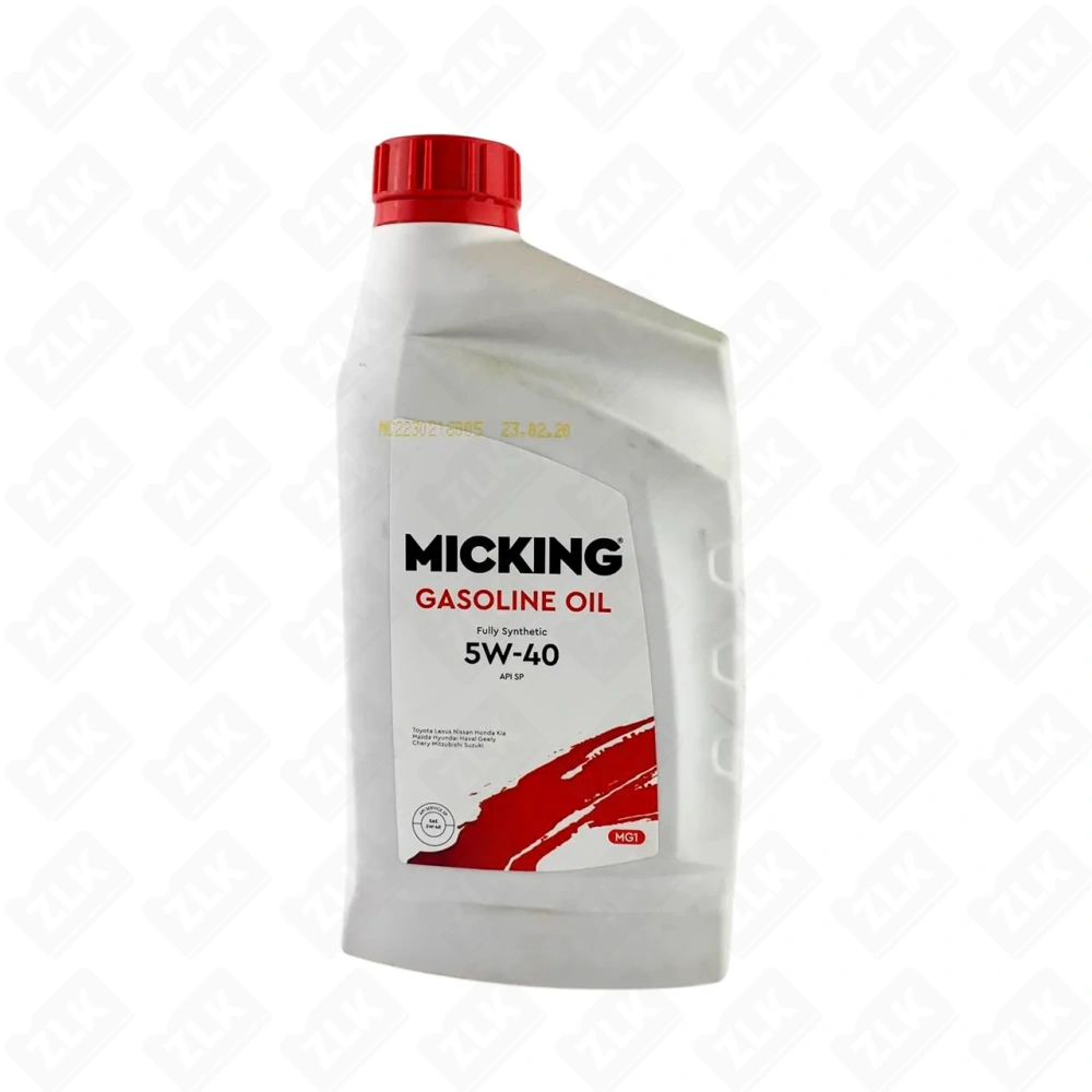 Масло моторное 5W-40 синтетическое 1л бензин Micking Gasoline Oil MG1 API SP