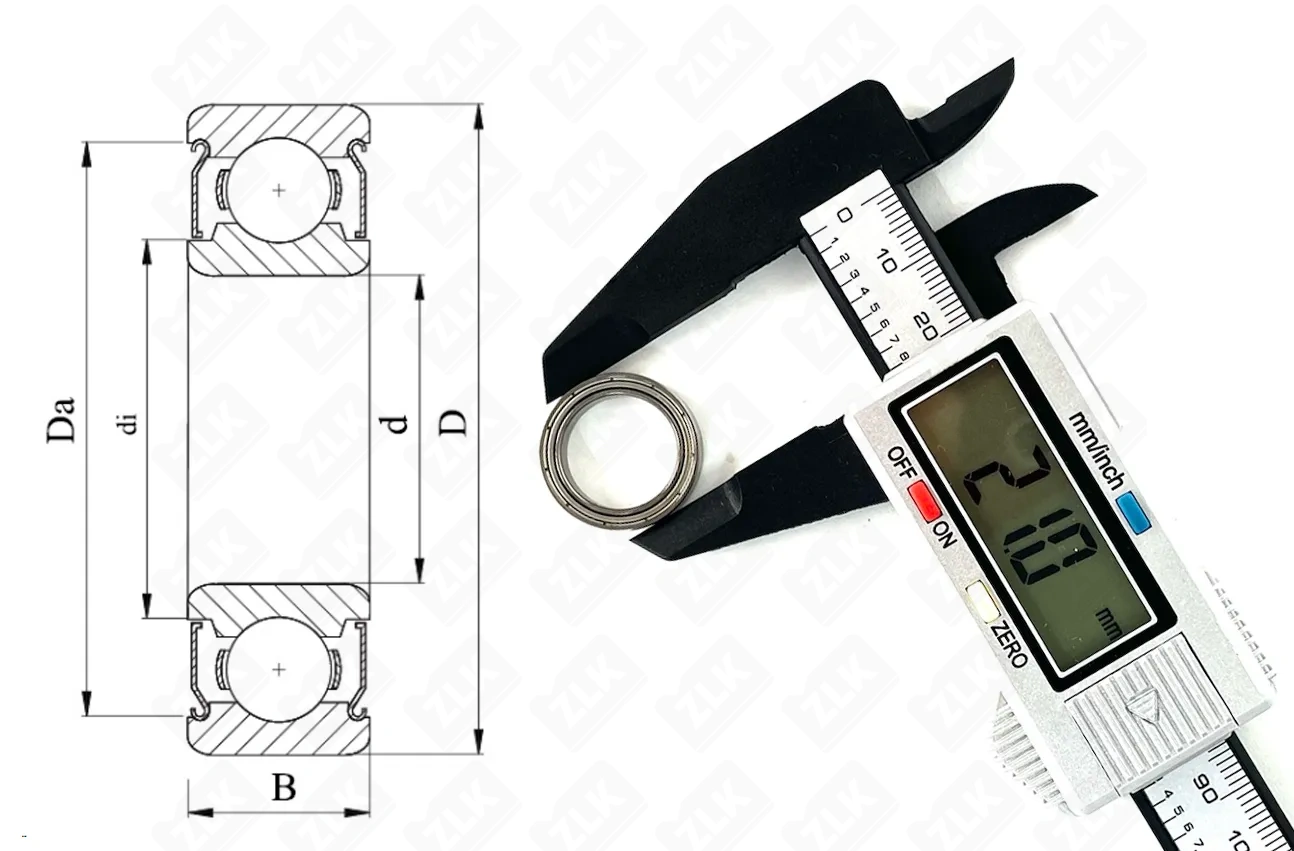 Подшипник шариковый 1000702 ZZ (61702 ZZ 6702 ZZ) 15×21×4 мм STC