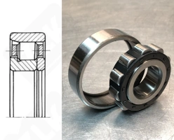 Подшипник 12207 (NF207) радиальный роликовый 35-72-17 мм