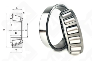 Подшипник 7319 (30319) радиально-упорный роликовый конический 95-200-45 мм