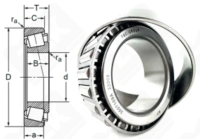 Подшипник 3007109 (33009) радиально-упорный роликовый конический 50-80-24 мм