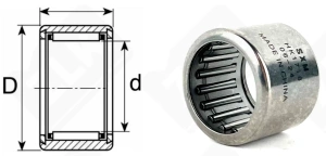 Подшипник HK1718 радиальный игольчатый 17-23-18 мм