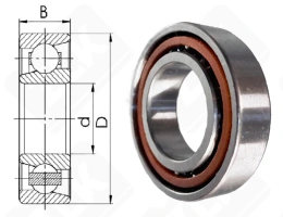Подшипник 66305Е (7305BEAT85) радиально-упорный шариковый 25-62-17 мм