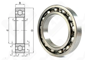 Подшипник 1000907 (61907,6907) радиальный шариковый 35-55-10 мм