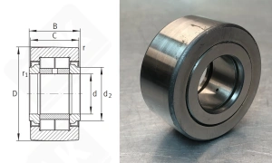 Подшипник NUTD25B радиальный игольчатый 25-51-24 мм