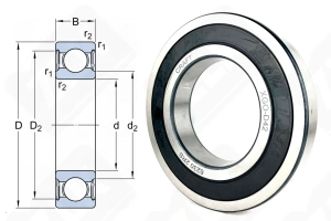 Подшипник 180230 (62302RS) радиальный шариковый 150-270-45 мм