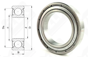 Подшипник 1000906 Ю (61906,6906) радиальный шариковый 30-47-9 мм