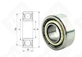 Подшипник 1000086 ZZ  (618/6 686ZZ) радиальный шариковый 6-13-5 мм
