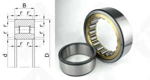 Подшипник 32528 Л (NU2228EM) радиальный роликовый 140-250-68 мм