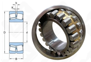 Подшипник 3003748 Н (23148ACMBW33) радиальный роликовый самоустанавливающийся 240-400-128 мм