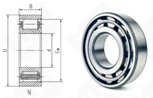Подшипник 2310 (N310) радиальный роликовый 50-110-27 мм