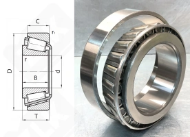 Подшипник VKHB2041 радиально-упорный роликовый конический 82,5-140-37 мм