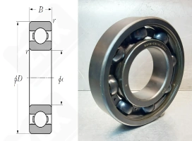 Подшипник 319Л (70) (6319MC3VL0241) радиальный шариковый токоизолированный 95-200-45 мм