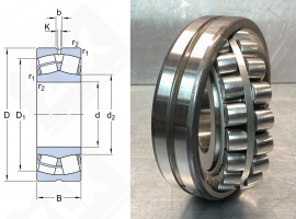 Подшипник 21307CCW33 радиальный роликовый самоустанавливающийся 8-35-21 мм