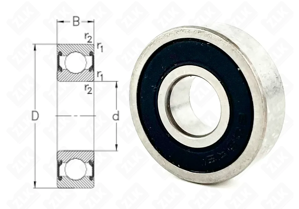 Подшипник шариковый 180019 (6092RS) 9×24×7 мм Neutral