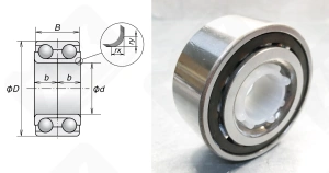 Подшипник 35BWD06ACA125ZA радиально-упорный шариковый 35-72-31/33 мм