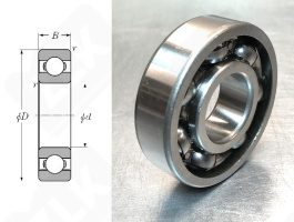Подшипник 305 (80) (6305C4) радиальный шариковый 25-62-17 мм