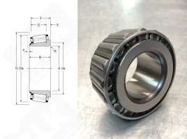 Подшипник VKT8956 радиально-упорный роликовый конический 42,07-81,5-40,1 мм