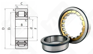 Подшипник 42222 Л (NJ222EM) радиальный роликовый 110-200-38 мм