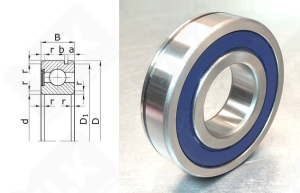 Подшипник 150308 (63082RSNR) радиальный шариковый 40-90-23 мм