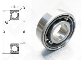 Подшипник 46202 (7202AC) радиально-упорный шариковый 15-35-11 мм