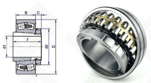 Подшипник 3013125 H (23028EAK+H3028) радиальный роликовый самоустанавливающийся 125-210-53 мм