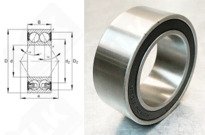 Подшипник 40BD219T12DDUCG21 радиально-упорный шариковый 40-62-24 мм