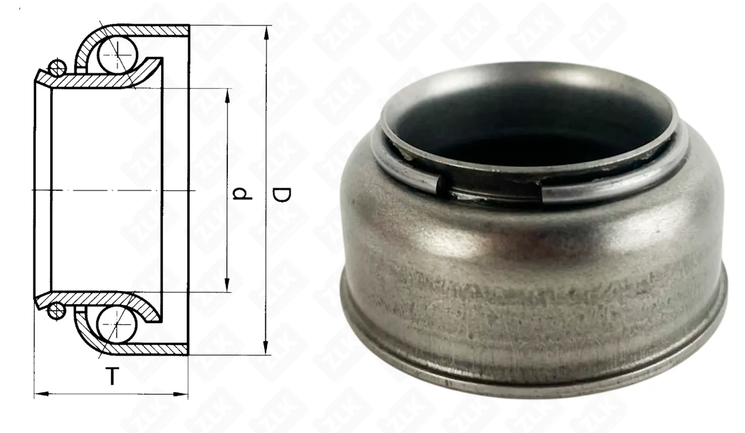 Подшипник шариковый 636906 (636906) 28×44×21.5 мм Волжский стандарт