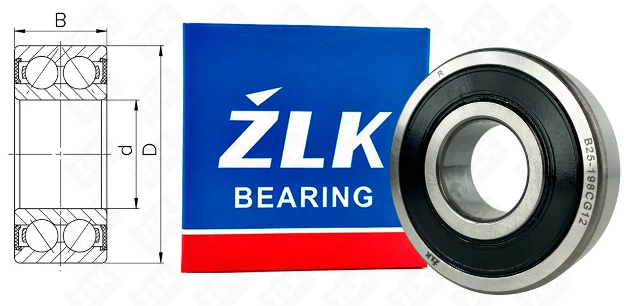 Подшипник шариковый  (B25-198CG12) 25×63×18 мм ZLK