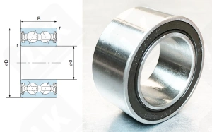 Подшипник JAB2010 радиально-упорный шариковый 30-47-22 мм