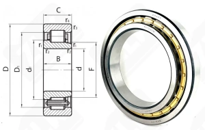 Подшипник 42130 Л (NJ1030M) радиальный роликовый 150-225-35 мм