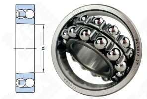 Подшипник 111507 (2207K) радиальный шариковый самоустанавливающийся 35-72-23 мм