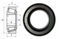 Подшипник роликовый (495AX) 76×124×30 мм Timken оригинал