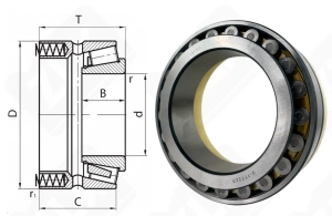Подшипник 17722 Л (2) радиально-упорный роликовый конический 110-170-73 мм