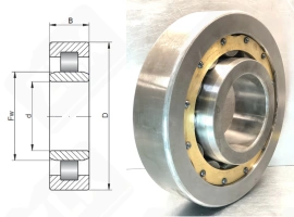 Подшипник 32426 Л (40) (NU426MС5) радиальный роликовый 130-340-78 мм