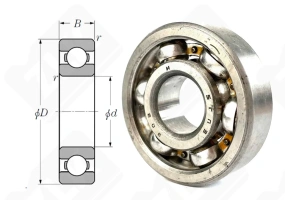 Подшипник 303 (6303) радиальный шариковый 17-47-14 мм