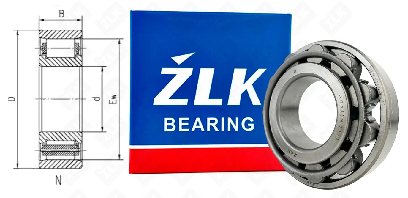 Подшипник роликовый 2311 (N311) 55×120×29 мм ZLK