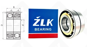 Подшипник 466318ЛШ (7318BMDT) радиально-упорный шариковый 90-190-86 мм