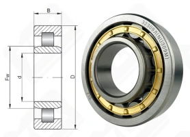 Подшипник 32309 Л (NU309M) радиальный роликовый 45-100-25 мм