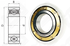 Подшипник 318Л (70) (6318MC3VL0241) радиальный шариковый токоизолированный 95-200-45 мм