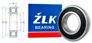 Подшипник 180208 (62082RS) радиальный шариковый 40-80-18 мм