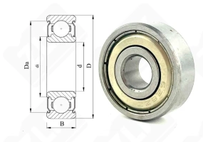 Подшипник 80028 (628ZZ) радиальный шариковый 8-24-8 мм