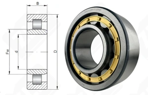 Подшипник 32620 Л (NU2320M) радиальный роликовый 100-215-73 мм