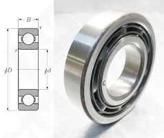 Подшипник 207 Е (6207) радиальный шариковый 35-72-17 мм