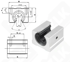 Каретка линейная SBR16UU