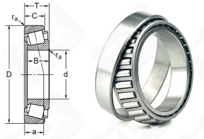 Подшипник 2007911 (32911) радиально-упорный роликовый конический 55-80-17 мм